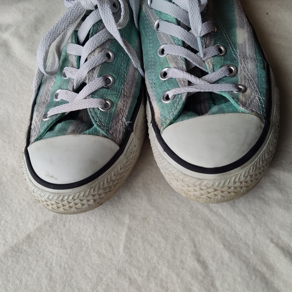 Size 10 Women's Unique Design Converse Sneaker Shoe All Star Striped Pol… - Picture 5 of 12